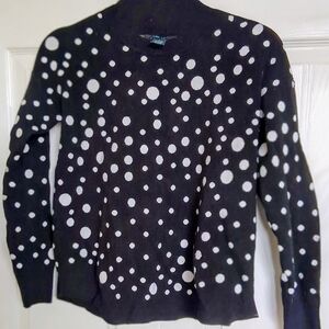 Black and White Polka Dot Sweater